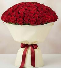 Букет 101 Красная роза Милано в Волховце 