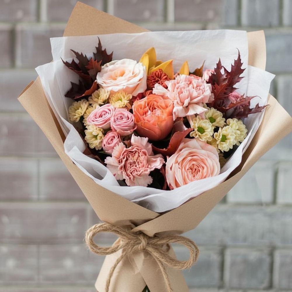 Букет цветов из: Гвоздики, Хризантемы и Розы в Волховце 