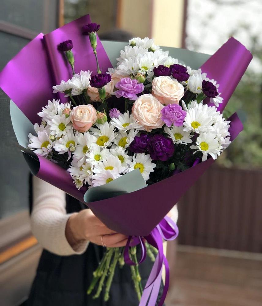 Букет цветов из: Хризантемы, Гвоздики и Розы в Волховце 