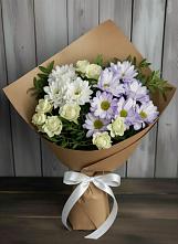 Букет цветов из:  Хризантемы и Розы в Волховце 