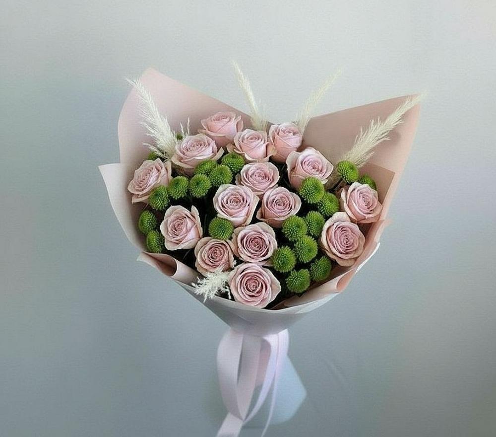 Букет цветов из: Розы и Хризантемы в Волховце 