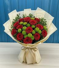 Букет цветов из:  Розы и Хризантемы в Волховце 