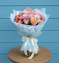 Букет цветов из:  Хризантемы и Розы #REPLACE_PRED# Волховце 