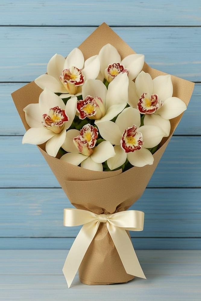 Букет цветов из: Орхидеи и Розы в Волховце 